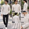 Ginco Cotton Casual Wear Full Sleeves Smart Fit Stripes Shirt for Men